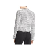 Bagatelle Womens Metallic Open Front Tweed Jacket
