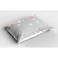 thumbnail image 2 of Ambesonne Abstract Pillow Sham 2 Pack, Modern Symmetric Forms, 36"x20", Grey Coral Pale Pink, 2 of 3