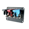 thumbnail image 4 of Panel de aluminio del interruptor de palanca de empuje del arranque del motor del coche universal de 12V 20A Cola Interruptor de relé del motor de encendido, 4 of 8