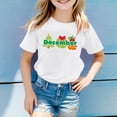 thumbnail image 2 of PMVFHDE Hauts d'Été pour Filles T-Shirts d'Été Manches Courtes pour Filles Tunique Manches Courtes pour Filles T-Shirts d'Été Manches Courtes Col Rond pour Enfants avec Imprimés Mensuels Blanc, 1-2 Ans, 2 of 4