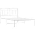 thumbnail image 2 of vidaXL Metal Bed Frame with Headboard White 100x200 cm, 2 of 5