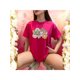 thumbnail image 2 of Playera Blusa Mujer De Mamá con Estampado de Flores Ropa Casual y Bonita para Día de la Madre Color Fucsia Talla Chica Marca Emil SaEs, 2 of 4