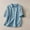 Blue, variant on Fznquz Casual Women's Summer Tops Blue Short Sleeve Tunic Shirt Cotton Linen Button up Henley Blouses for Women 2024