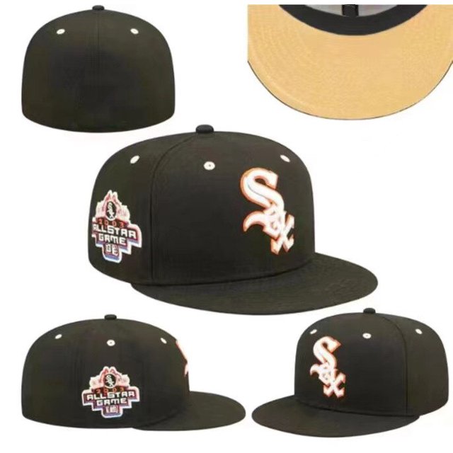2023 New Sox Sombreros ajustados Gorras de béisbol Moda Hip Hop Tamaño de hueso para hombres Mujeres Carta completa Gorras cerradas hola suerte unisex