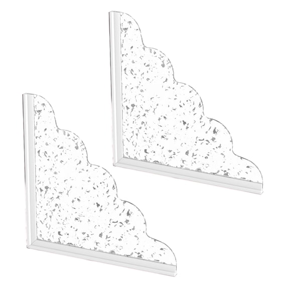 Keyohome Shower Splash Guards,2 Pcs Bathtub Shower Water Splash Guards,Acrylic Tub Corner Guards for Bathroom Tub,Easy to Install,Freestanding,9.39 x 9.39 inches
