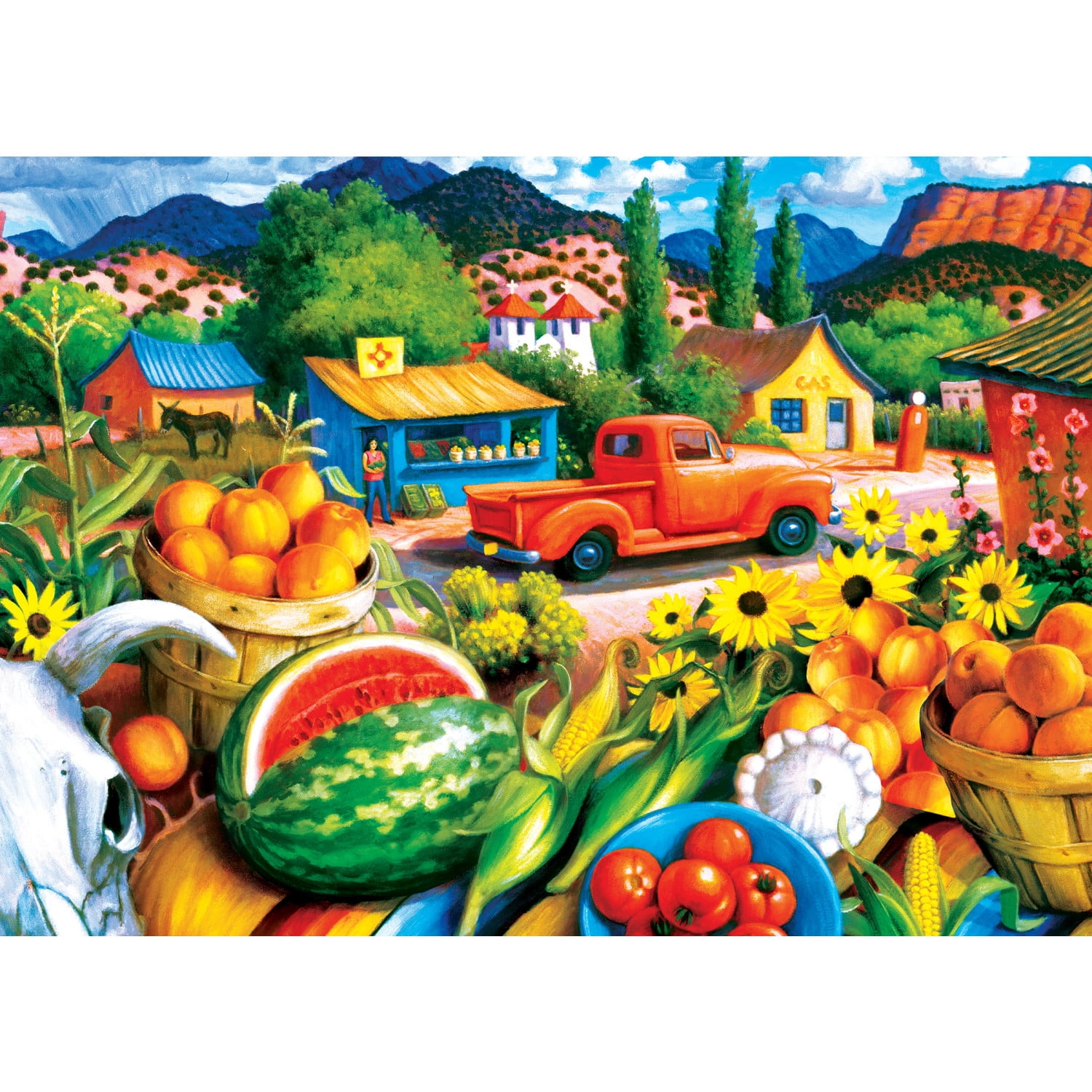 MasterPieces Roadsides 500 Piece Jigsaw Puzzle for Adults - Summer Fresh Theme 21"x15"