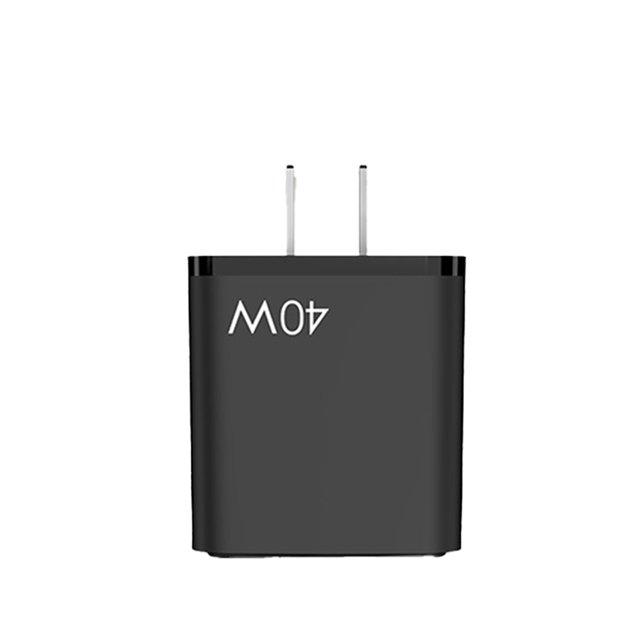B 40W Fast Charger With 2 Usb-A And 2 Usb-C Ports Pd25W Qc3.0 Quick Charge Technology Us Plug For Phones Tablets Laptops Compact Design 2.61 Oz