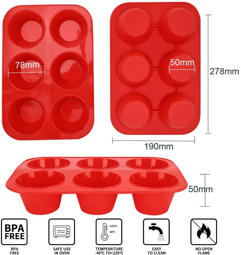Download Red 2 Pack 6 Holes Chocolate Making Silicone Mold Half Round Candy Cupcake Pudding Baking Mold Creative Diy Handmad Mold For Kitchen Cakehouse Kitchen Dining Bakeware G2 Publicidad Com