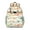Beige-6, variant on Sea Life Students Backpack With Nautical Crab, Tropical Watercolor Cartoon Vintage Ocean Marine Beach Colorful Design