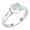 Aquamarine, variant on Collection Round Black Diamond Solitaire Engagement Ring for Women (0.50 ctw, Color Black, Clarity Opaque) in 18K White Gold, Size 8