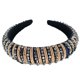 thumbnail image 2 of Sonducket Diademas con cuentas de cristal, tocado bohemio, accesorios flexibles para el cabello, diademas, tocados para mujer, boda Accesorio para el cabello oro azul, 2 of 6