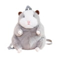 thumbnail image 3 of Mochila de peluche de conejillo de indias, creativa y divertida bolsa de viaje hecha a mano para niños al aire libre. Gris, 3 of 9