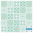 thumbnail image 2 of Mi Alma Removable Vinyl Floral Light Green Backsplash Tile Stickers, 24pcs, 2 of 11