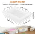 thumbnail image 2 of 12 Pack Plastic Multi-Purpose Storage Box with Latching Lids, Clear A4, 8.5" x 11" Letter Size Paper Storage, Storage Containers for Board Game, Craft, Document, Magazine, Art Supplies, 2 of 9