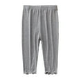 thumbnail image 5 of GYRATEDREAM Girls' Capri Leggings 3/4 Pants Basic School Sports Dance Kids Cropped Capri Summer Yoga Running Dance Tights for 7-8Y Gray, 5 of 8