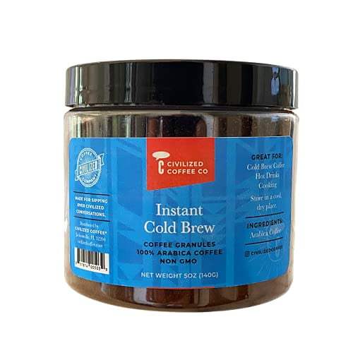 Civilized Coffee Instant Cold Brew Coffee Granules Non-GMO Jar (5 oz)