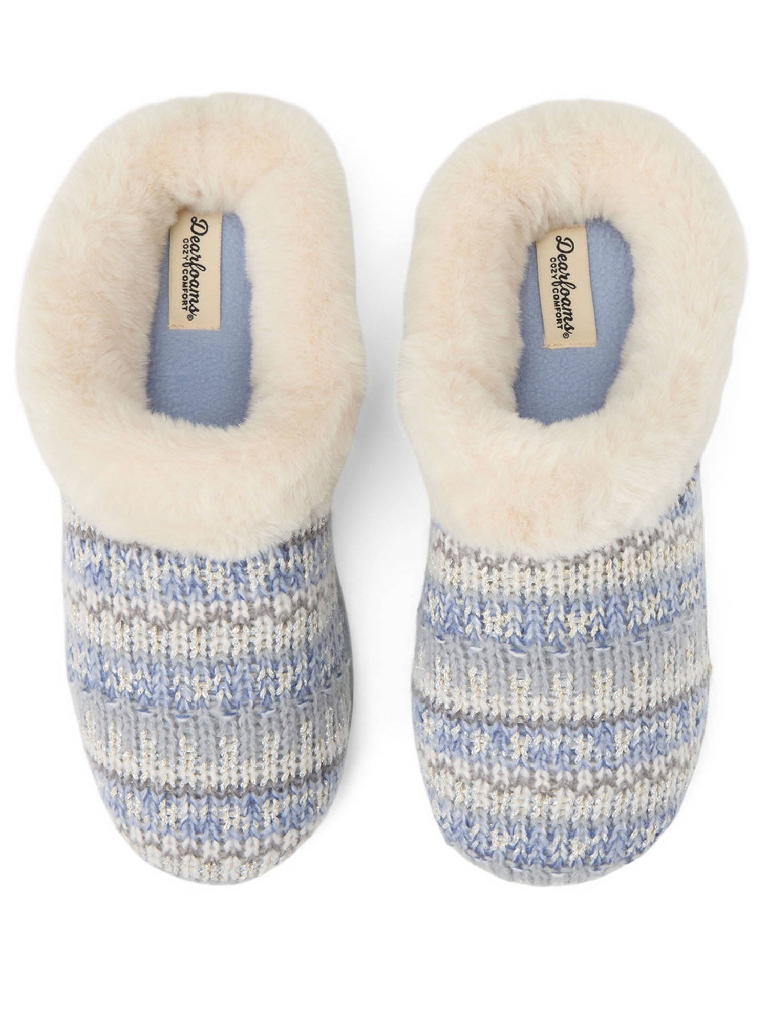 Dearfoams Women’s Cozy Comfort Knit Clog Slippers