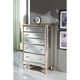 thumbnail image 3 of Elegant Decor Contempo 5 Drawer Mirrored Chest in Hand Rubbed Antique Gold, 3 of 3
