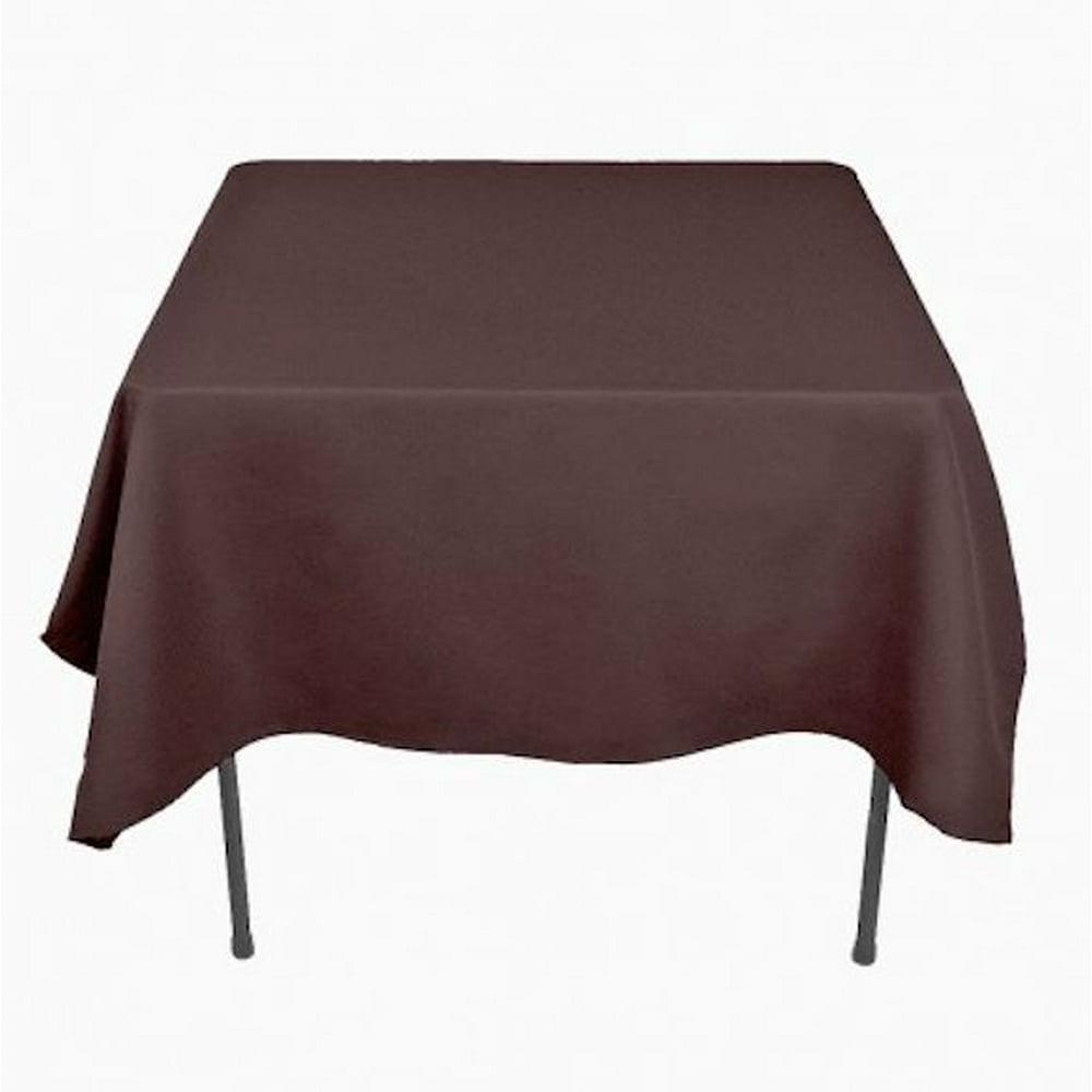54" x 54 inch Square Overlay Tablecloth 100% polyester Wholesale Wedding party", (Color: Brown ...