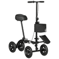 thumbnail image 2 of HOMCOM Seated Walker, Foldable Steerable Medical Scooter, Compact Crutch Alternative with Braking System and Storage Bag, Black, 2 of 9