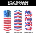 thumbnail image 3 of GoSports Toppling Tower - Giant Wooden Stacking Game - Stacks Up to 5 ft - Stars and Stripes, 3 of 7