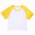 thumbnail image 4 of kpoplk Toddler Girl Clothes Summer Cotton Print T-Shirt and Jeans Shorts Set Casual Girls 2 Piece Outfits Sets 2T-8Y(Yellow,5-6 Y), 4 of 5