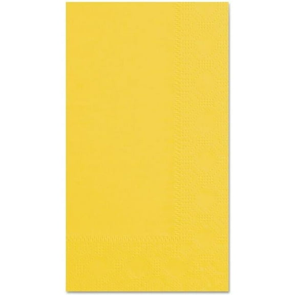 15 x 17 in. 2-Ply Dinner Napkins, Yellow - 1000 per Case