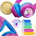 thumbnail image 3 of Contixo KB6 Audífonos Inalámbricos Bluetooth para Niños con Micrófono, Control de Volumen, Luces LED y Conexión 3.5mm, 3 of 8