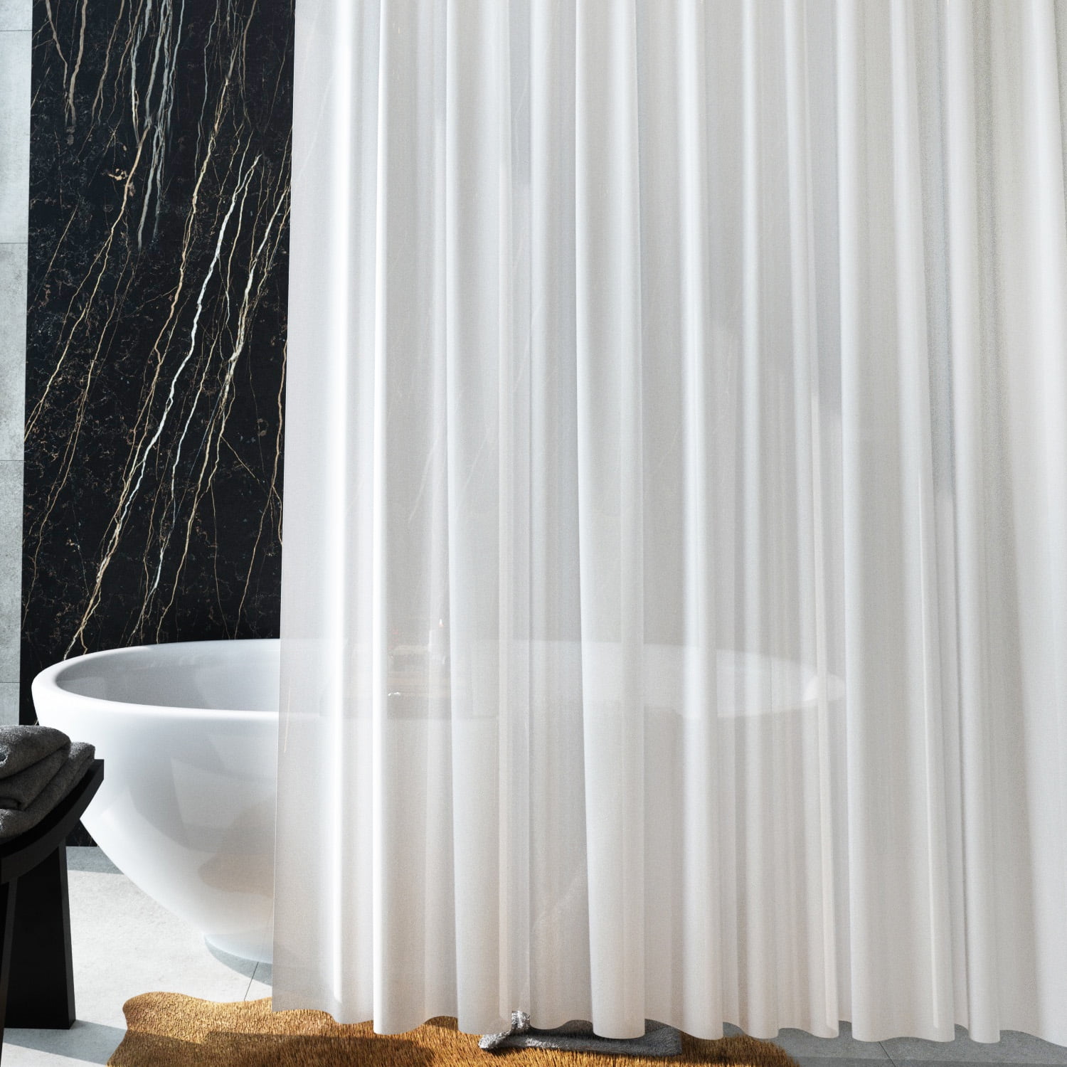 Mandala Grey Bathroom Accessories Decoration Country Club EVA Shower Curtain 