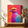 thumbnail image 6 of Colorful Pigeon Canvas Print Living Study Hallway Decor, 6 of 8