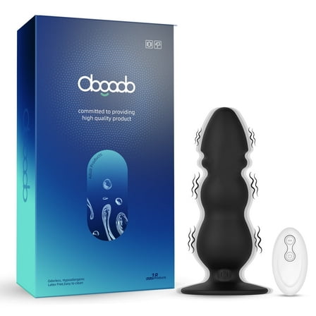 Obgado Vibrating Anal Plug with Remote Control Sex Toy for Male- Butt Plug with 10 Vibrating Modes Adult Sex Toys
