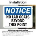 thumbnail image 3 of (2 Pack) No Lab Coats Beyond This Point OSHA Notice Sign 10 Inch X 7 Inch Vinyl Label Decal Sticker Weather Resistant, UV Protected for Workplace, Business, and Construction Site, Made, 3 of 7