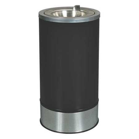 Black Ash Bin - TOUGH GUY 48L066 Ash Tray,13-1/2 gal.,Black