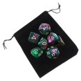 thumbnail image 4 of Dados acrílicos novedosos D8, juego de fiesta portátil, dados poliédricos D4, color verde E, 4 of 8