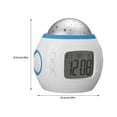 thumbnail image 3 of Alarm Clock, Kids Sleep Clock Starry Sky Night Light Star Projection Clock, Music Digital Clock with Backlight LED Night Light Calendar & Thermometer for Kids Boys Girls Children Bedroom Party, 3 of 6
