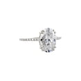 thumbnail image 2 of Oryn Jewel 2.2 Ct Oval Cut Solitaire Ring - 14K White Gold Over Lab-Created Simulated Diamond - Double Prong Setting with Accents - Perfect Ring for Women - Ideal Gift for Her Thoughtful Gesture, 2 of 6