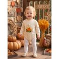 thumbnail image 5 of Cjfdfy Newborn Baby Boy Girl Thanksgiving Fall Outfit Baby's 1St Thanksgiving Fall Winter Outfit Pumpkin Harvest Embroidery Long Sleeve Romper 0-18M, 5 of 9