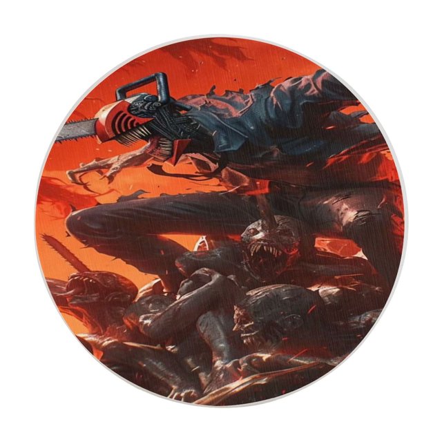 Posavasos de tierra de diatomeas absorbente de Chainsaw Man, el aislamiento antideslizante de tierra de diatomeas sin olor protege la superficie de la mesa contra daños Talla única
