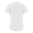 thumbnail image 5 of YEJIMAN Short Sleeve T-shirt, White Shirt Women Trendy, Womens Casual Crew Neck Short Sleeve Pleated Tops Blouses Fashion Clothes 2024, Big & Tall, 5 of 9