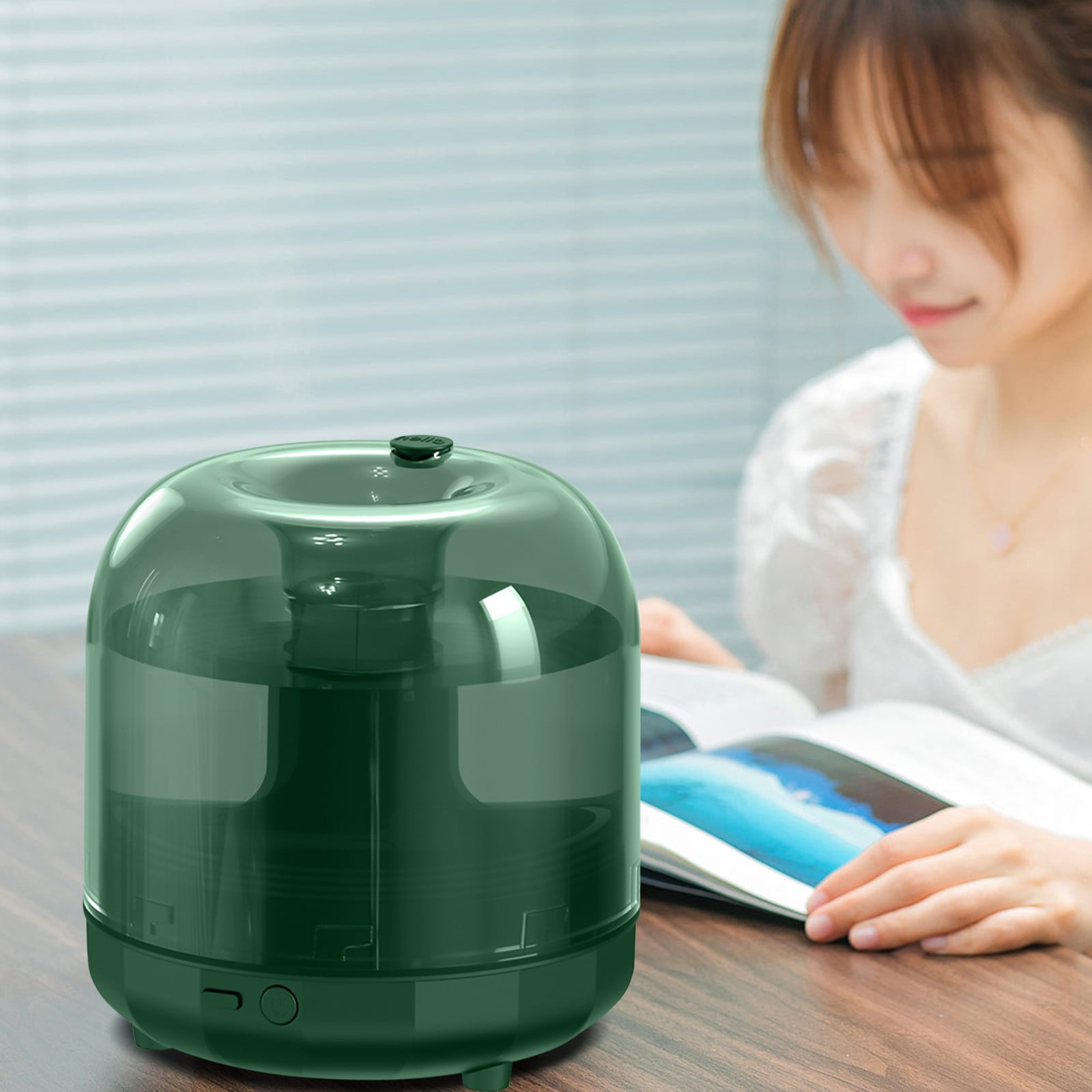 MICLOZYT Humidifier for Bedroom,500Ml Small Quiet Easy-To-Clean USB Cool Mist Humidifier (Green),Air Humidifier for Home Baby Nursery & Plants