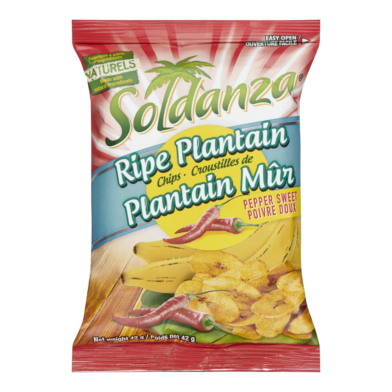 Soldanza Croustilles de Plantain Poivre Doux 42 g Soldanza Poivre Doux