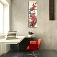 thumbnail image 3 of 3 Panels Modern Giclee Canvas Prints Small Size Traditional Chinese Painting of Plum Blossom Canvas Prints Wood Framed Red Plum Blossom Wall Art Plum Flowers Print Painting, 3 of 6