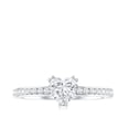 thumbnail image 5 of Rosec Jewels Heart Engagement Ring Half Carat - 5 MM Lab Diamond Ring - EF-VS Quality, 14K White Gold, US 11.00, 5 of 9