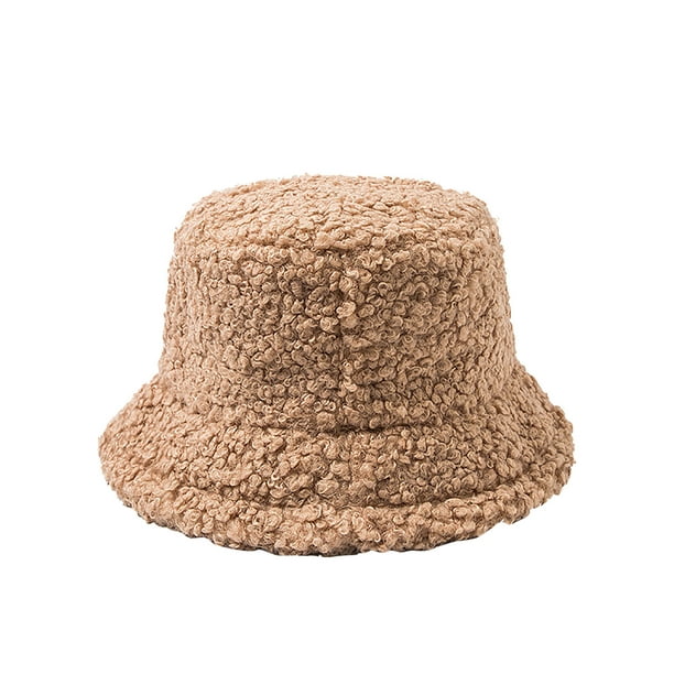Hats for Women Ladies Winter Cashmere Bucket Hat Cute Warm Caps