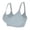 Blue, variant on Women's Soft Comfy Seamless Low Back Wireless Padded Push Up Bra Thin Straps V Neck Halter Backless Cross Multiway Convertible No Underwire Bras