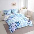 thumbnail image 3 of Castle Fairy Blue Axolotl Twin Bedding Sets,Floral Salamander Bedding Comforter Set, 3 of 8