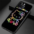 thumbnail image 3 of Funda de teléfono de estilo negro de Hello Kitty, varios colores, para iPhone 14, 11, 13, 12 Pro Max, XR, X, XS, 8, 7, 6, 6S Plus, MINI funda de silicona, 3 of 5