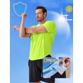 thumbnail image 3 of Pinspark Mens 2 Pack UPF50+ Sun Protection Swim Surf Short Sleeve Athletic Shirts Rash Guard Quick Dry Performance Shirts, 3 of 6