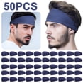 thumbnail image 1 of Hombres Mujeres Fitness Sweatband Elástico Correr Diadema Secado Rápido (oscuro) Azul, 1 of 4