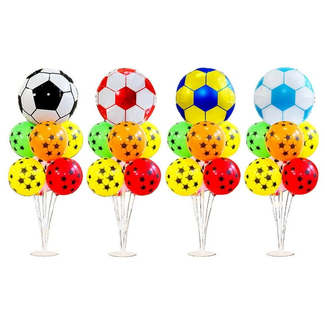 Balloon Column Stand,2024 Euro Cup Decor Soccer Tower Stand Kit with Base for Floor,Table Backdrop Decor Soccer Ball Balloons 2024 Euro Soccer Theme Party Decor for Bar Shop